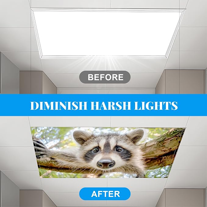 Fluorescent Light Covers-2 Pack 4 x 2 Feet Magnetic Ceiling Light Cover Room - Image 6