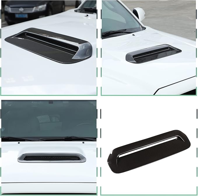 Air Flow Intake Cover, Car Decorative Air Flow Intake Scoop Bonnet Vent Hood - Image 6