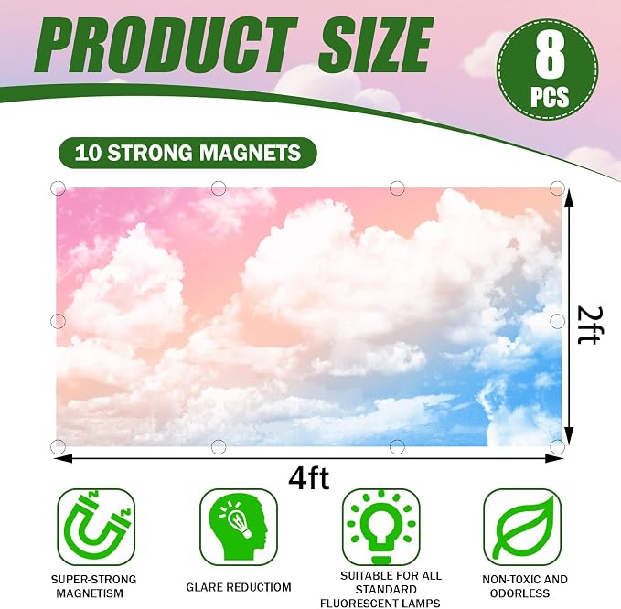 8 Pcs Fluorescent Light Covers - Image 2