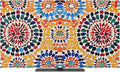 Traditional Colourful Moroccan Wall Tile Mosaic Back Indoor TV Cover, Elastic by Unknown