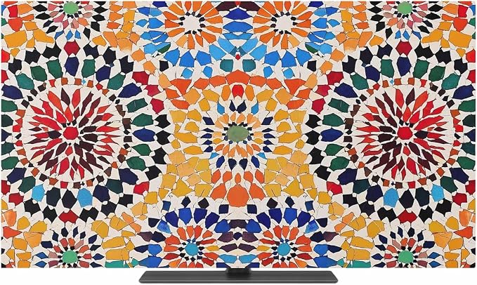 Traditional Colourful Moroccan Wall Tile Mosaic Back Indoor TV Cover, Elastic - Image 2