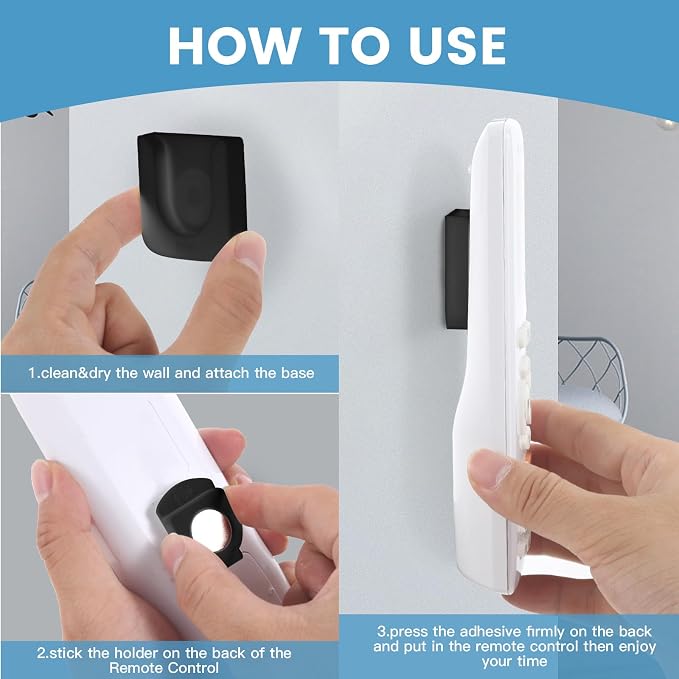 Remote Control Holder Wall Mount 5 Pack Magnetic Control Organizer Containers - Image 3