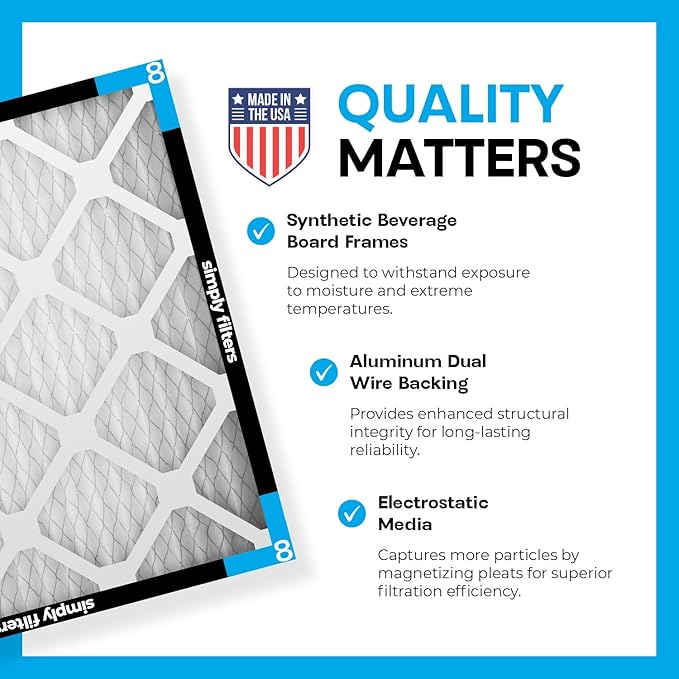 Simply 20x20x2 Air Filter, MERV 8, 6 Pack, Furnace Air Filter - Image 4