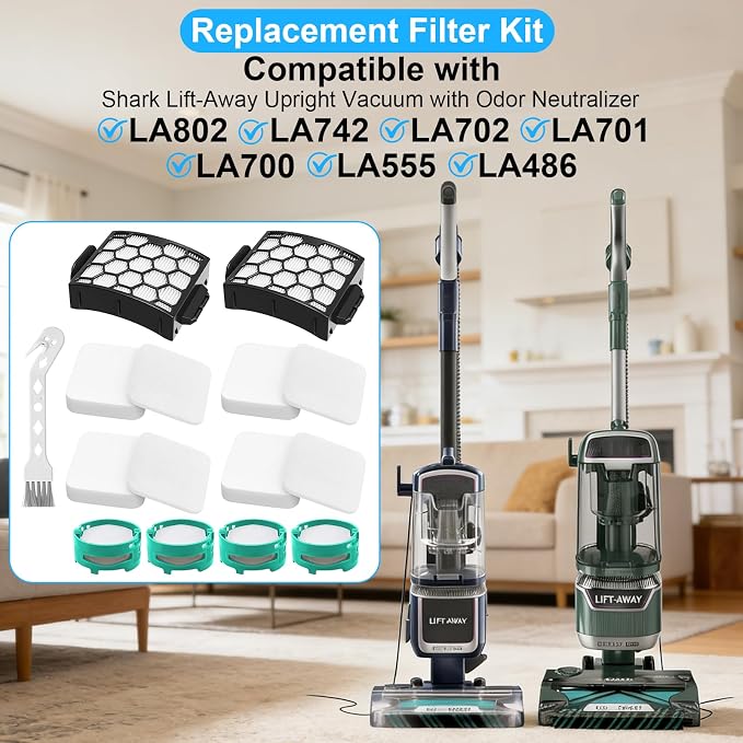 LA802 LA702 Filter for Shark Lift-Away Upright Vacuum LA742, LA486 Vacuum - Image 2