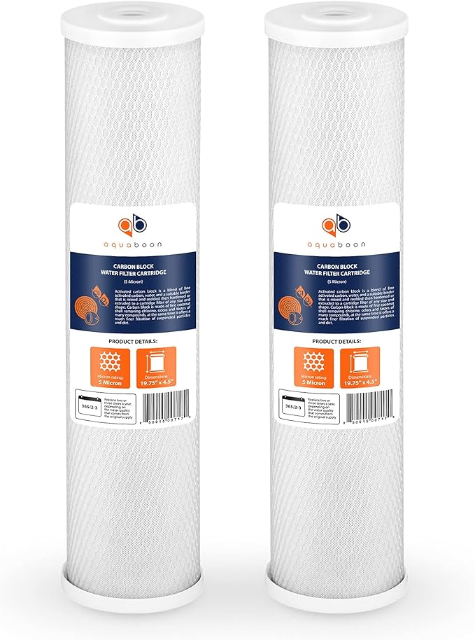 Aquaboon 4, 5 x 20 inch Carbon Filter Cartridge by Aquaboon