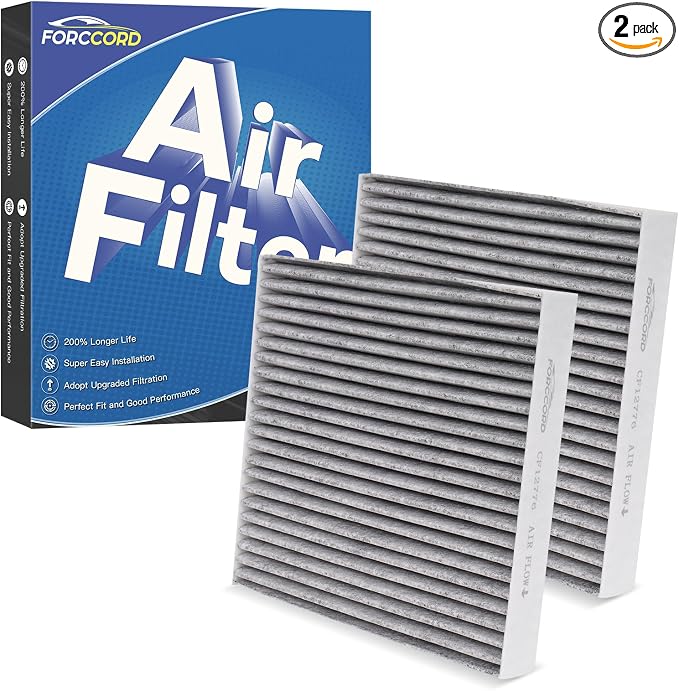 2-Pack Cabin Air Filter Fits for Ford Ranger 2019-2025 2026 2.3L Activated by Forccord