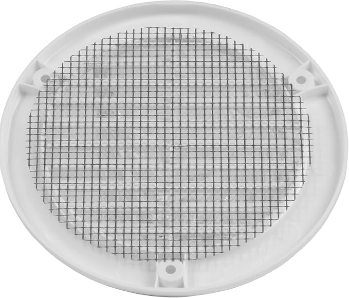 100-Pack 4" Round Air Vent Cover – White Plastic Soffit Air Vent Deflector - Image 9