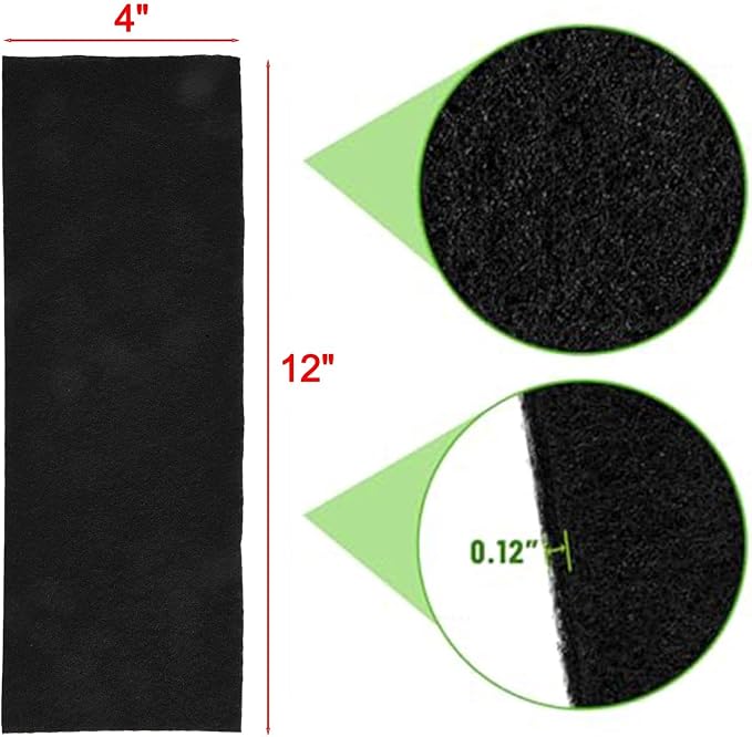 Activated Carbon Air Vent Filter Sheets 4"x12" - Image 4