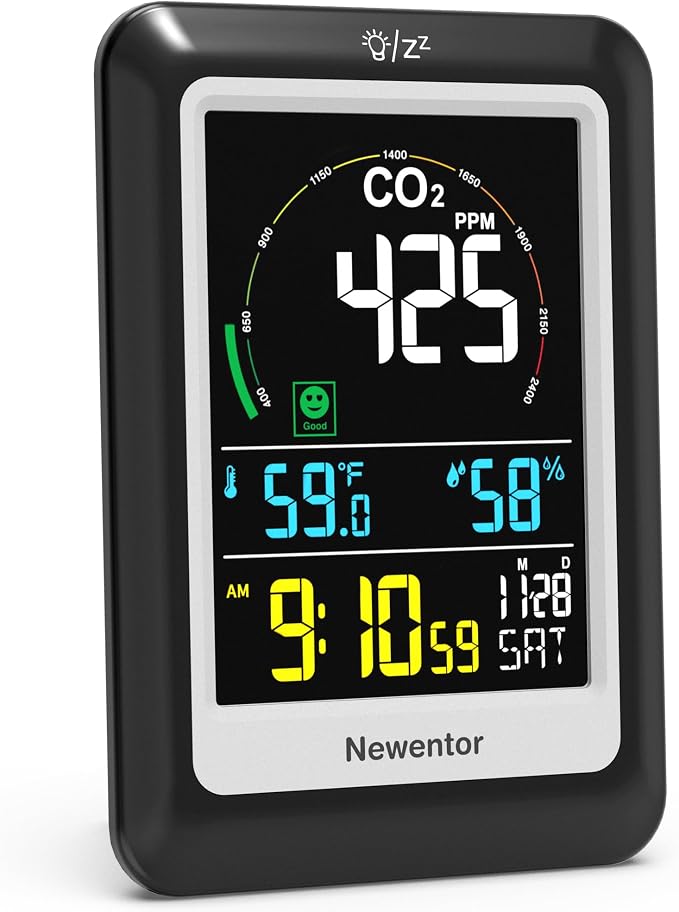 Newentor CO2 Monitor, Indoor Air Quality Meters, Carbon Dioxide Detector by Newentor