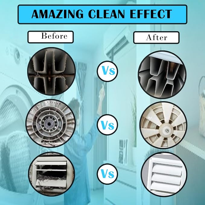 Dryer Vent Cleaner Kit: Flexible Extra Long Lint Brush & Refrigerator Coil Brush - Image 9