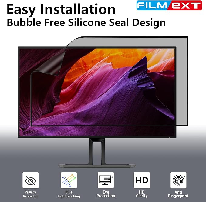FILMEXT 2 Pack 23.8 inch Computer Privacy Screen Filter, Removable Computer - Image 2