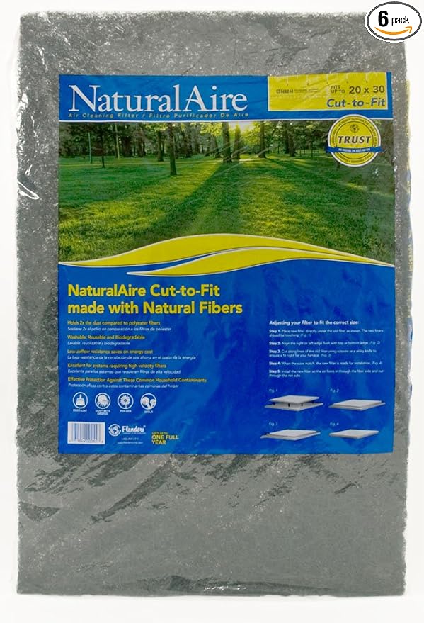 NaturalAire SM1006 Cut-to-Fit Synthetic Air Filter, MERV 4, Color may vary by Flanders