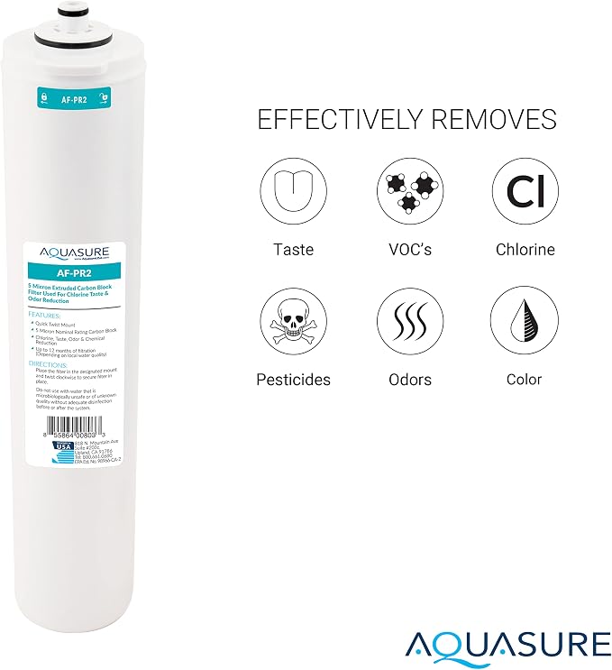 Aquasure ‎‎Premier Series Stage 1 Sediment & Stage 2 Carbon Block Replacement - Image 2