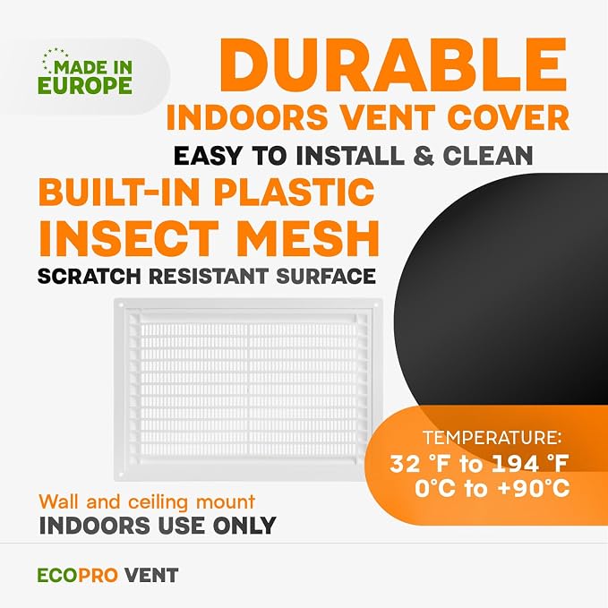 10" x 7" Inch White Vent Cover - Image 3