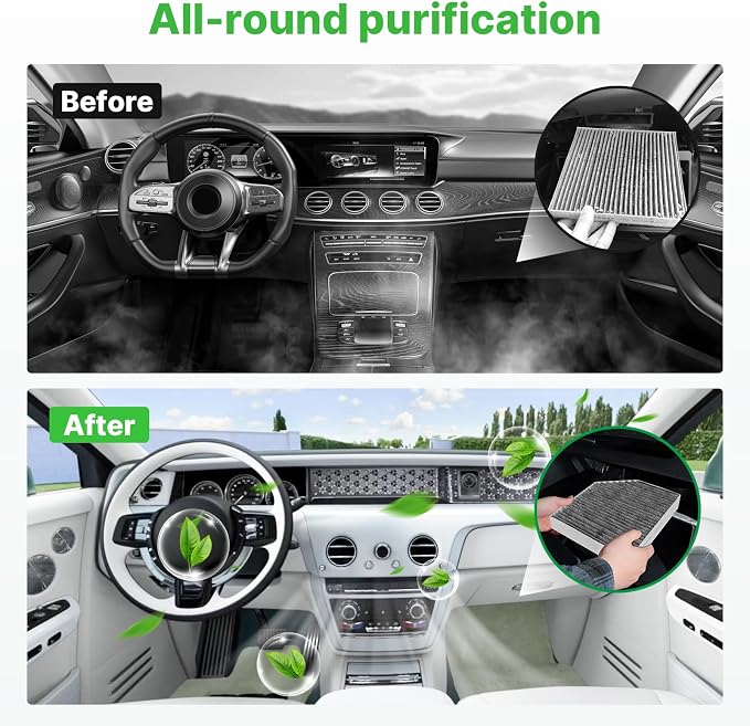 2PCS Cabin Air Filters Fit for 2015-2023 Mercedes C300, 2016-2022 GLC300 - Image 3