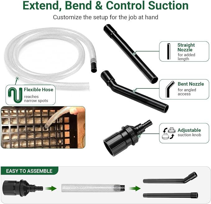EZ SPARES Crevice Attachment Kit, Compatible - Image 2