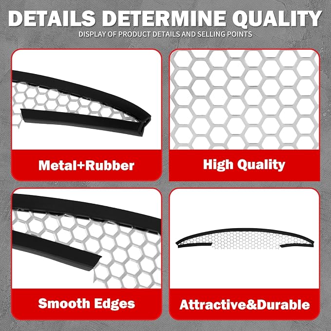 Motorcycle Mesh Fairing Grill Top Vent Grille Screen Fit - Image 8