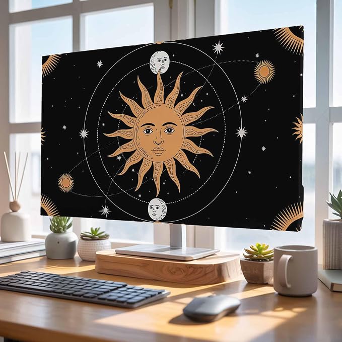 Astrology Tarot Bohemian Sun Indoor TV Cover, Elastic TV Screen Protector - Image 4