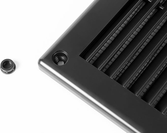 Awenta 8" x 8" Inch Square Plastic Black Ventilation Grille - Image 4