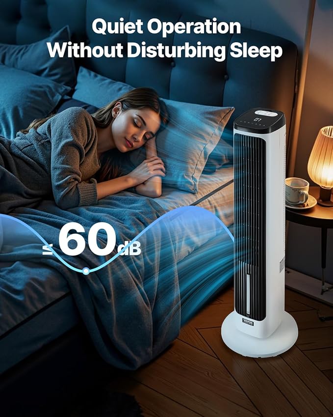 VEVOR Evaporative Air Cooler, Standing Fans that Blow Cold Air, 23.3ft/s 70° - Image 2