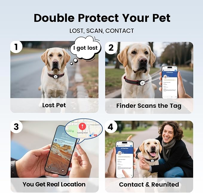 for AirTag Dog Collar Holder, Waterproof Smart QR Code Holder - Image 3