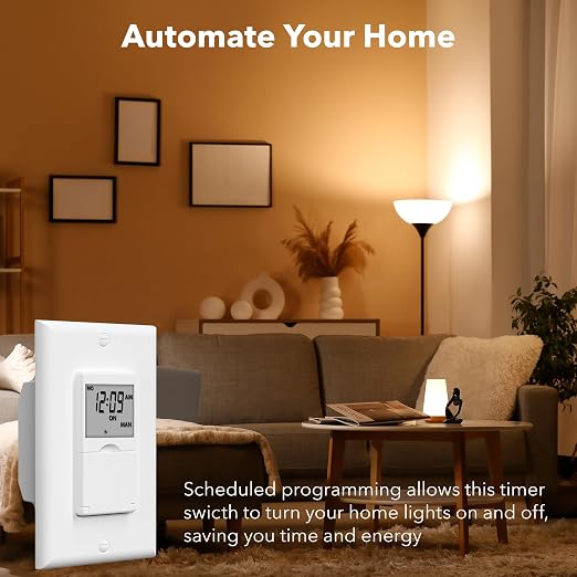 BN-LINK 7 Day Programmable in-Wall Timer Switch - Image 2