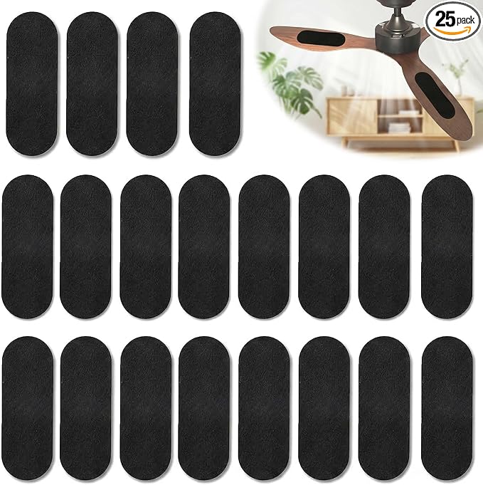 25 PCS Ceiling Fan Blade Filters, Washable Coconut Carbon Air Filter Dust by Unknown