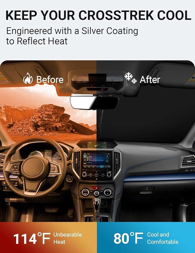 Proadsy 2026 Upgrade Front Windshield Sun Shade Foldable Sunshade Protector - Image 2