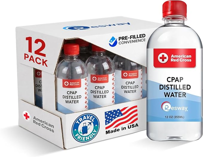 Resway American Red Cross CPAP Distilled Water Travel Bottles by Resway