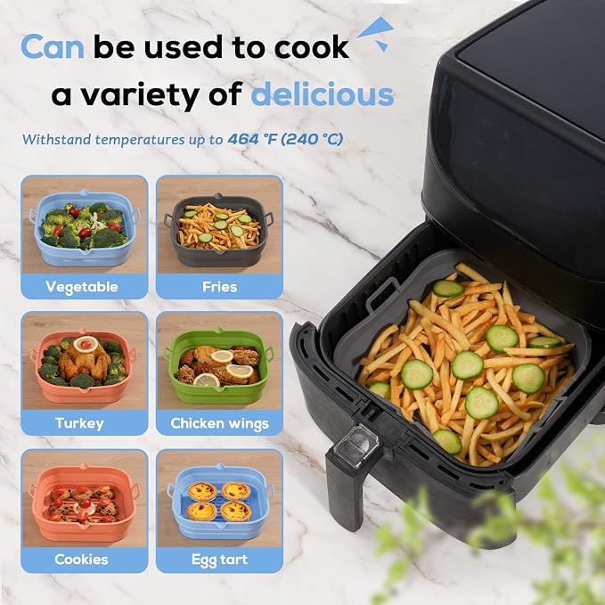 Silicone Air Fryer Liners Square - Image 7