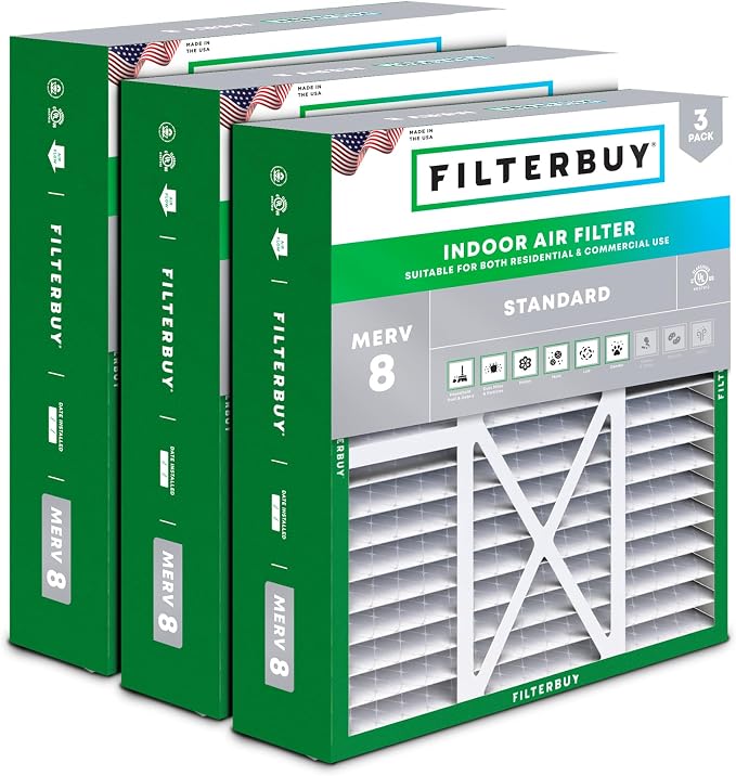 Filterbuy 22x24x5 Air Filter MERV 8 Essential Dust & Allergy Defense, by Filterbuy