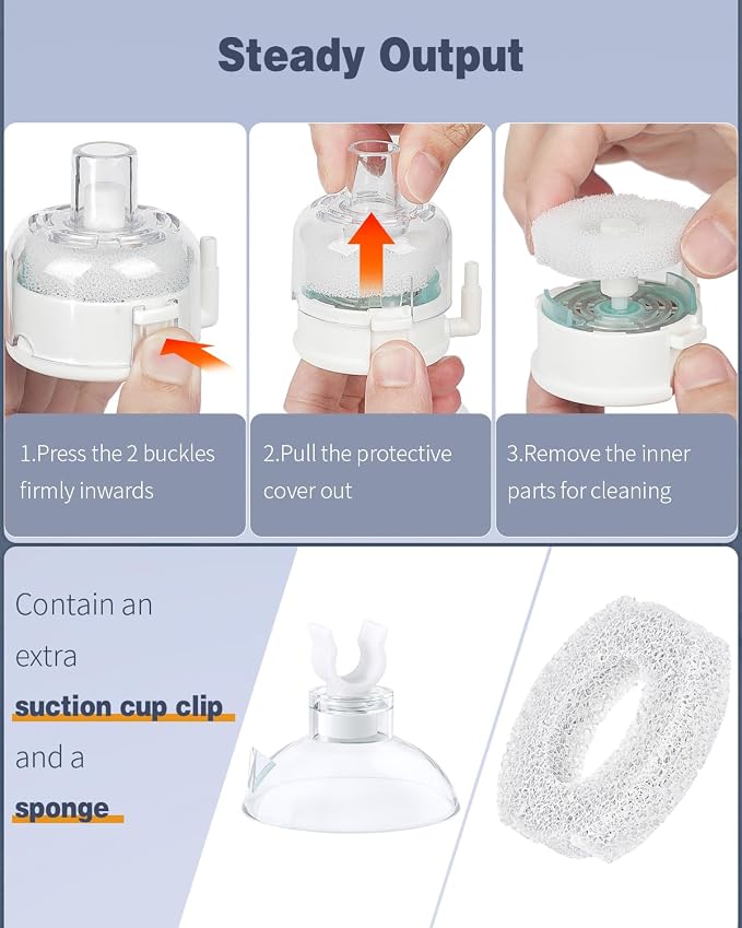 Pawfly Mini Aquarium Sponge Filter, Small Fish Tank Internal Filter - Image 5