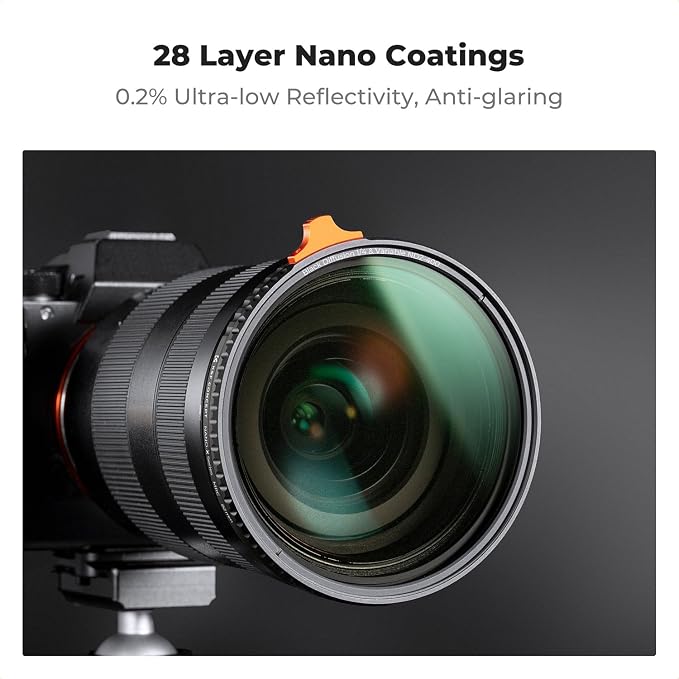 K&F CONCEPT 82mm Black Diffusion Mist 1/4 Effect & Variable ND2-400 ND Lens - Image 6