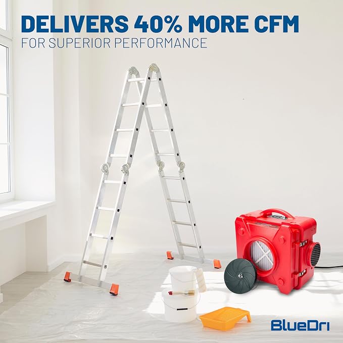 BlueDri Air Shield 550 HEPA Air Scrubber, Water Damage Restoration Equipment - Image 2