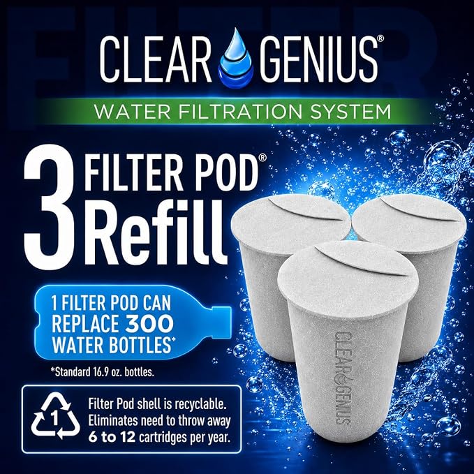 Replacement Water Filter Pods for Clear Genius Reusable Cartridges, Compatible - Image 4