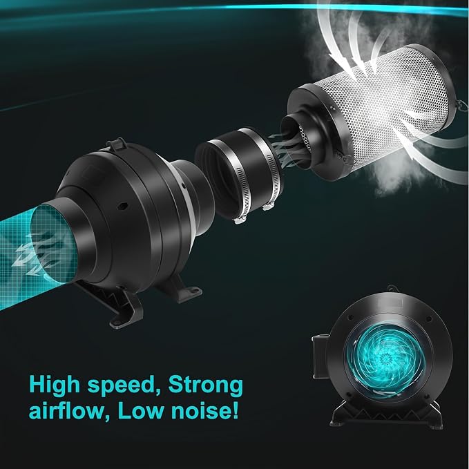 Air Filtration Kit, 8 Ft Ducting & Rubber Coupler, Air Cooling and Filtration - Image 7
