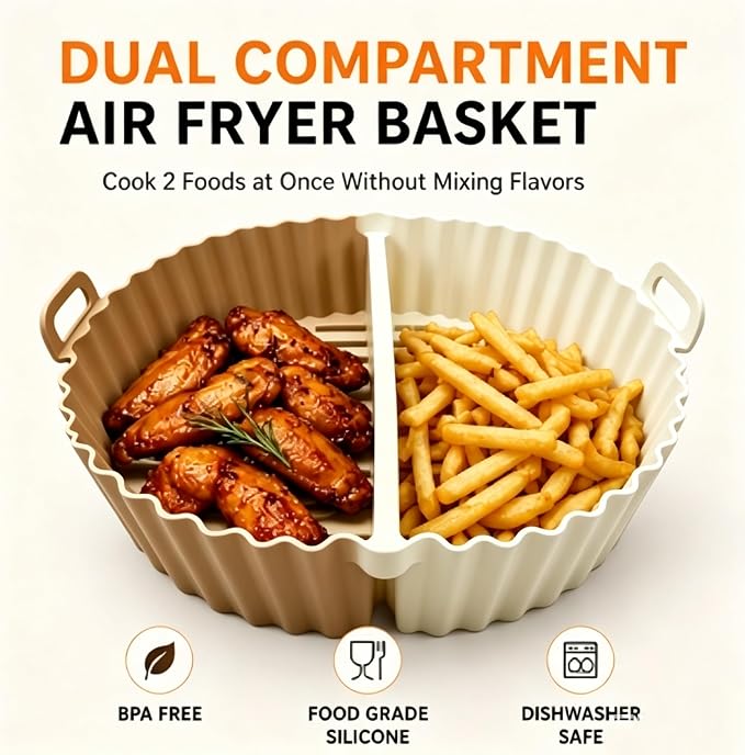 Round Silicone Air Fryer Liners 2PCS - Image 6