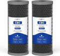 5 Micron 10" x 4.5" Whole House Activated CTO Carbon Block Water Filter by Locofiltr
