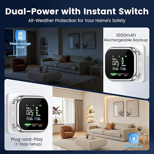 6-in-1 Steadfast Haven Air Quality Monitor, Plug-in - Image 5