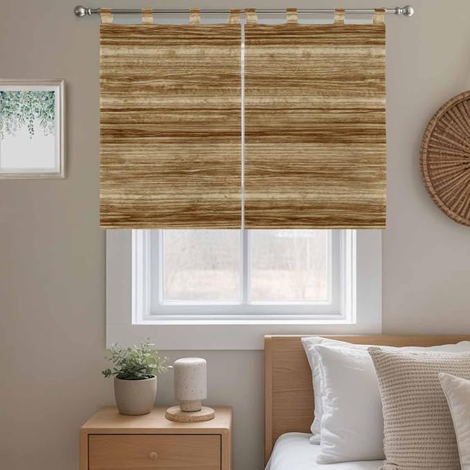 Vintage Western Kitchen Curtains 45 Inch Length, Short Cafe Window Curtains Tab - Image 9