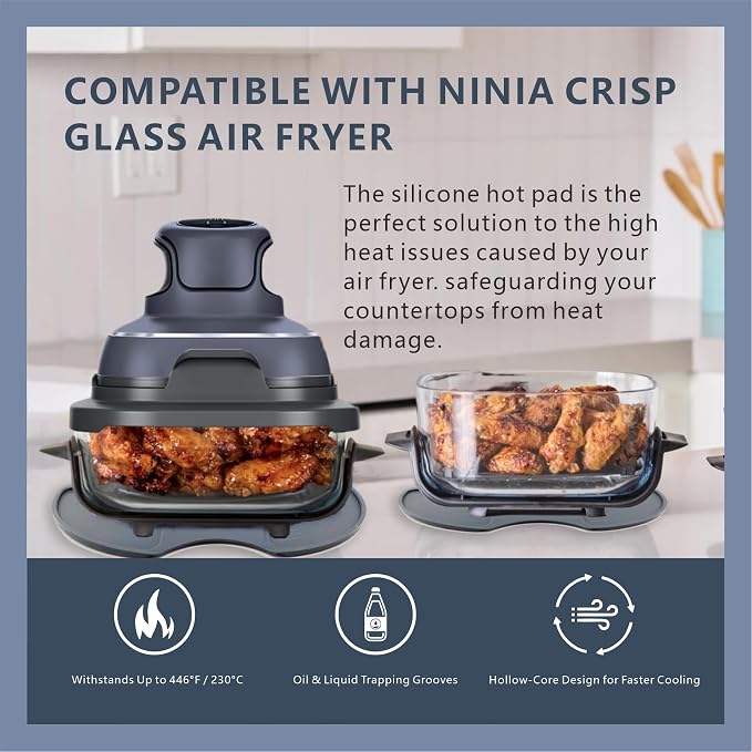 Silicone Heat Resistant mat for Ninja Crispi Air Fryer, Heat-Insulating - Image 5