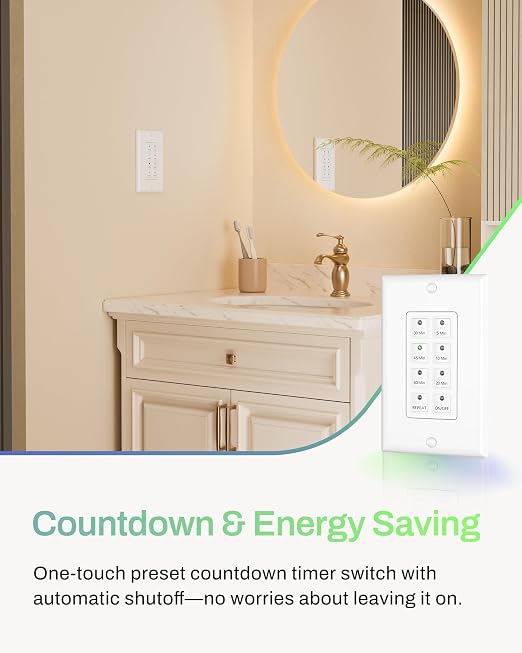 BN-LINK Countdown Digital Wall Timer Switch - Image 2