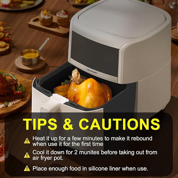 2 Pack Silicone Air Fryer Liners Reusable, 7.1 Inch Airfryer Liner 4-7 QT - Image 7