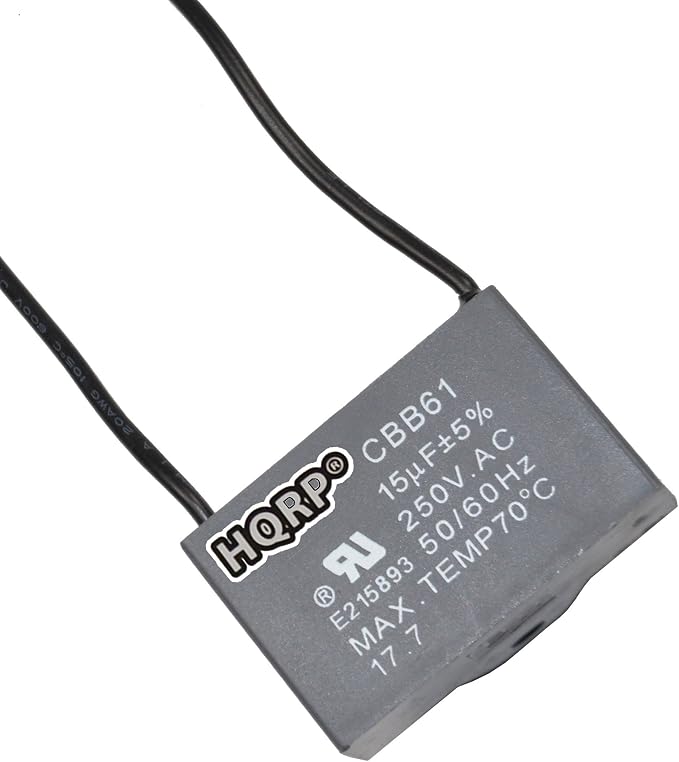 HQRP Capacitor Compatible with Harbor Breeze Ceiling Fan 15uf 2-Wire UL Listed by HQRP