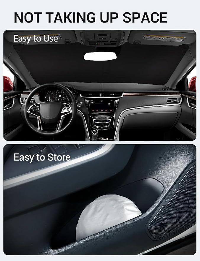 Proadsy 2026 Upgrade Windshield Sun Shade Custom Fit 2013-2019 XTS Foldable - Image 9