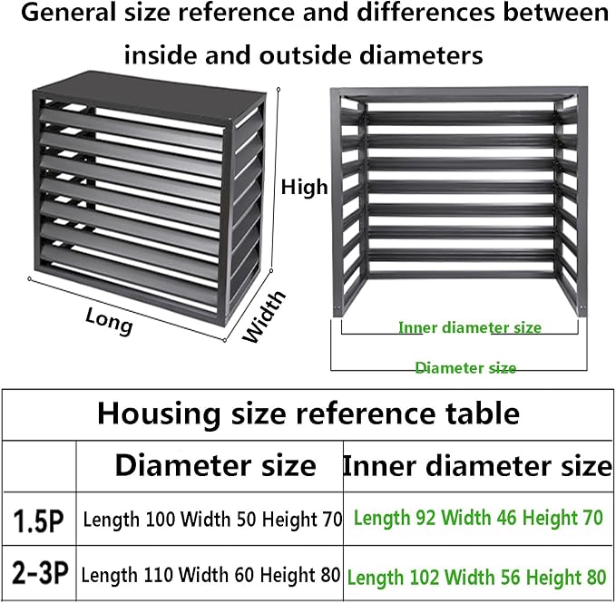Aluminum Outdoor Condenser Protective Cover, freestanding Enclosure to Cover - Image 3