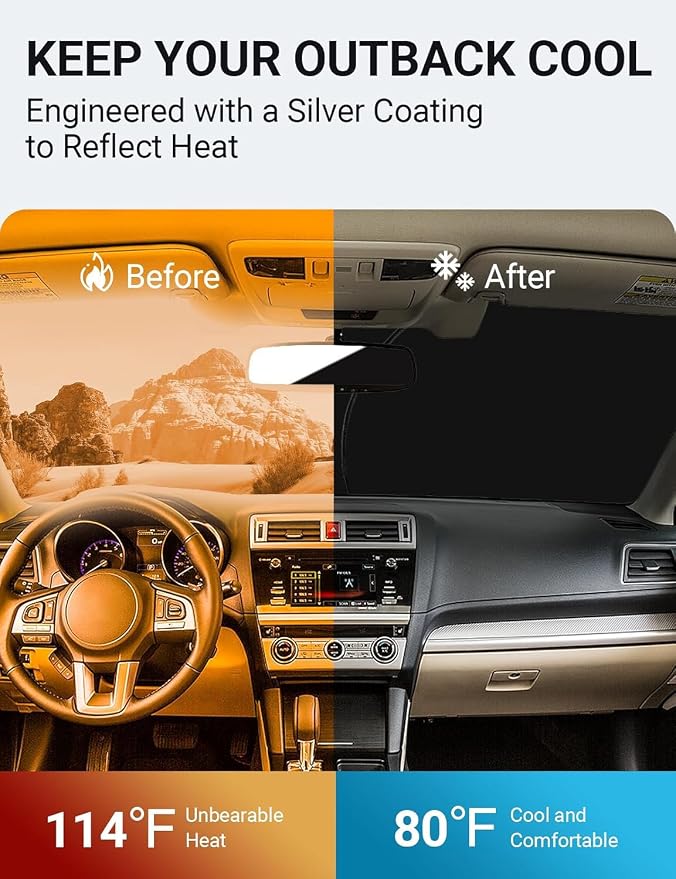 Proadsy 2026 Upgrade Front Windshield Sun Shade Foldable Sunshade Protector - Image 2