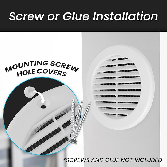 Repa Market 4 Inch White Round Air Vent Cover - Image 4