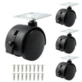 4pcs 1.5 Inch Swivel Caster Wheels, Heavy Duty Swivel Plate Casters Wheel by suiwotin
