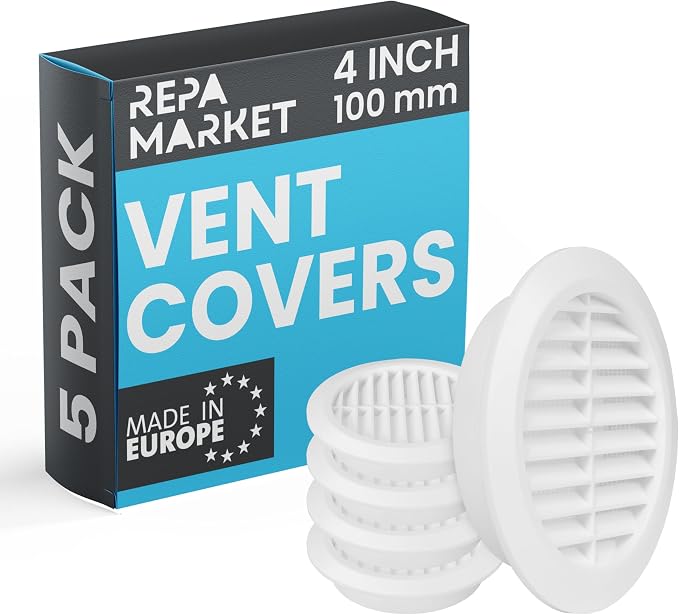 Repa Market 4 Inch White Round Air Vent Cover by RepaMarket